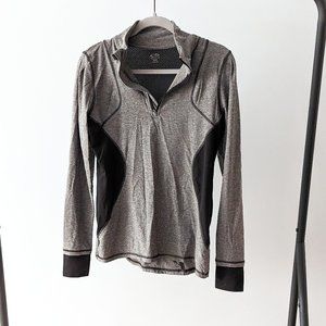 Champoin Womens Grey Workout Quarter ZIp - Size Medium